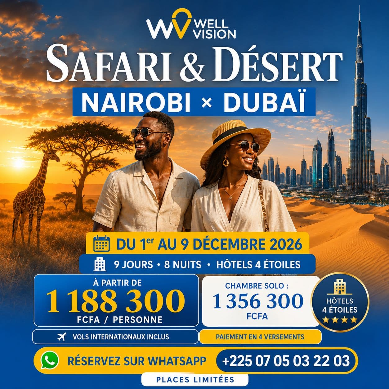 Promotion Safari & Désert — Nairobi x Dubaï